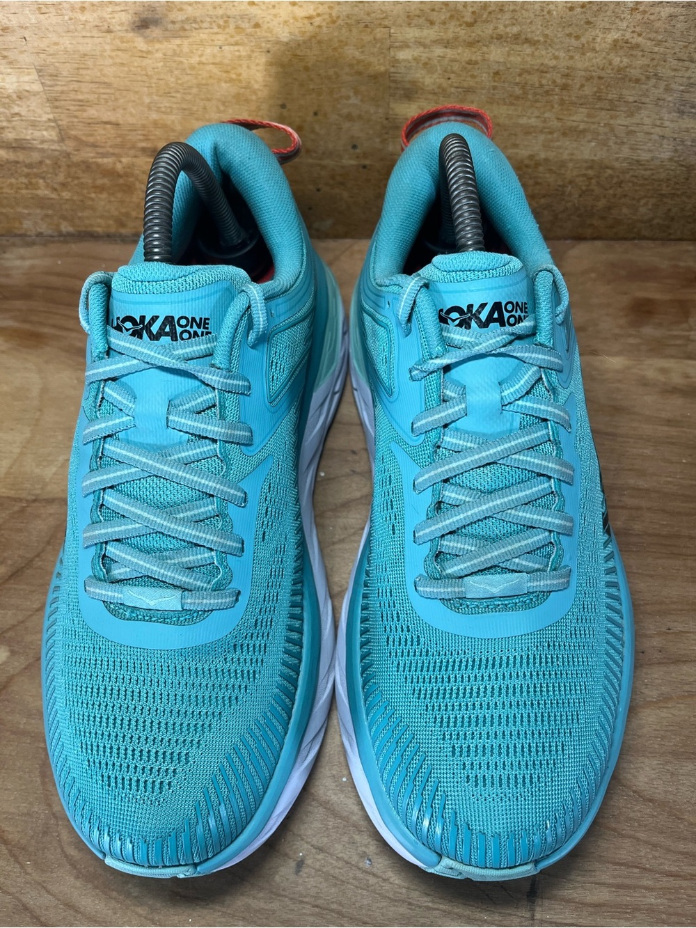 Hoka One One Bondi 7 Womens Size 8 Wide Running Shoes Sneakers Eggshell Blue - Picture 3 of 12